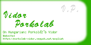 vidor porkolab business card